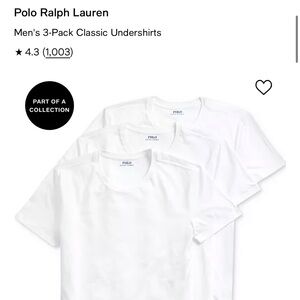 Polo Ralph Lauren Men's 3-Pack Classic Undershirts
